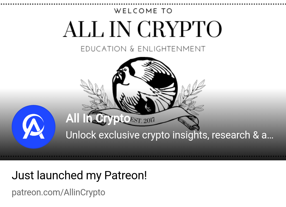 All In Crypto | Unlock exclusive crypto insights, research & a serious  community | Patreon