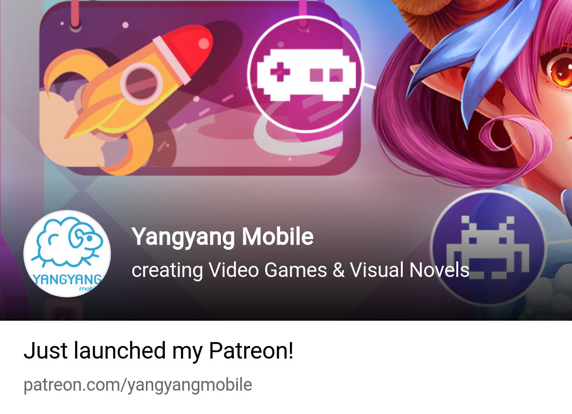 Yangyang Mobile | creating Video Games & Visual Novels | Patreon