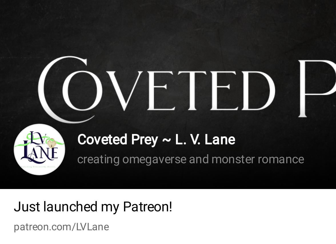 Coveted Prey ~ L. V. Lane, creating omegaverse and monster romance