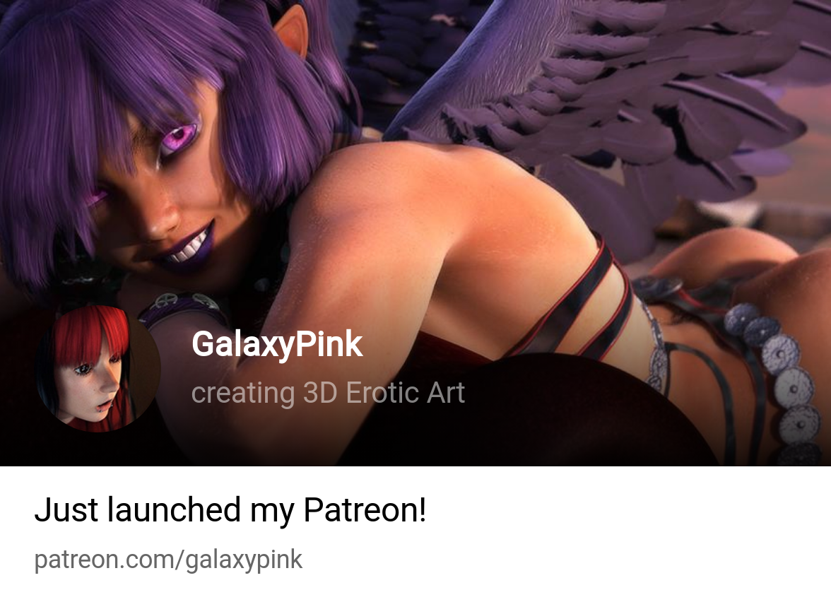 GalaxyPink | creating 3D Erotic Art | Patreon