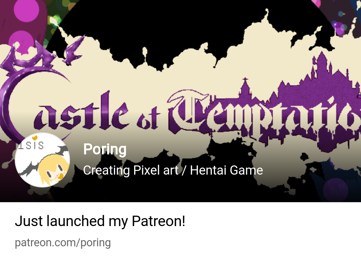 Poring | Creating Pixel art / Hentai Game | Patreon