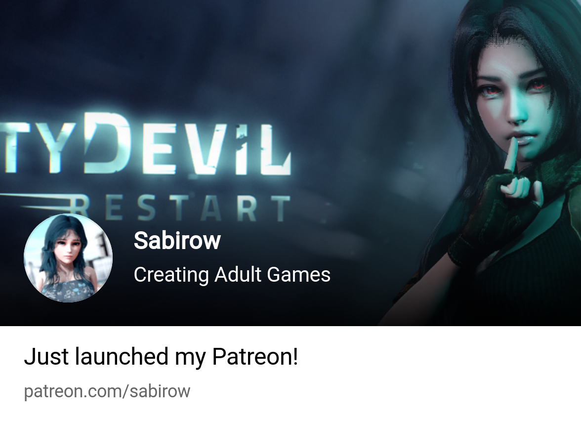 Sabirow | Creating Adult Games | Patreon