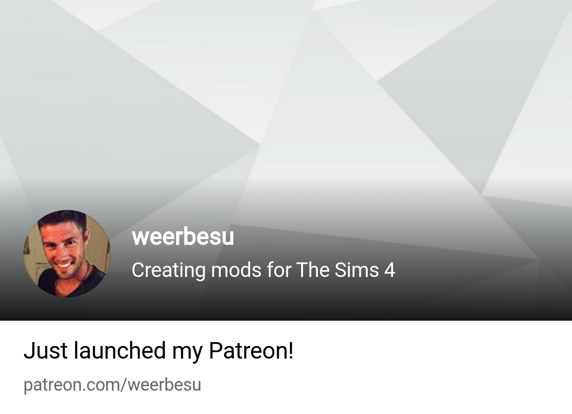 weerbesu | Creating mods for The Sims 4 | Patreon