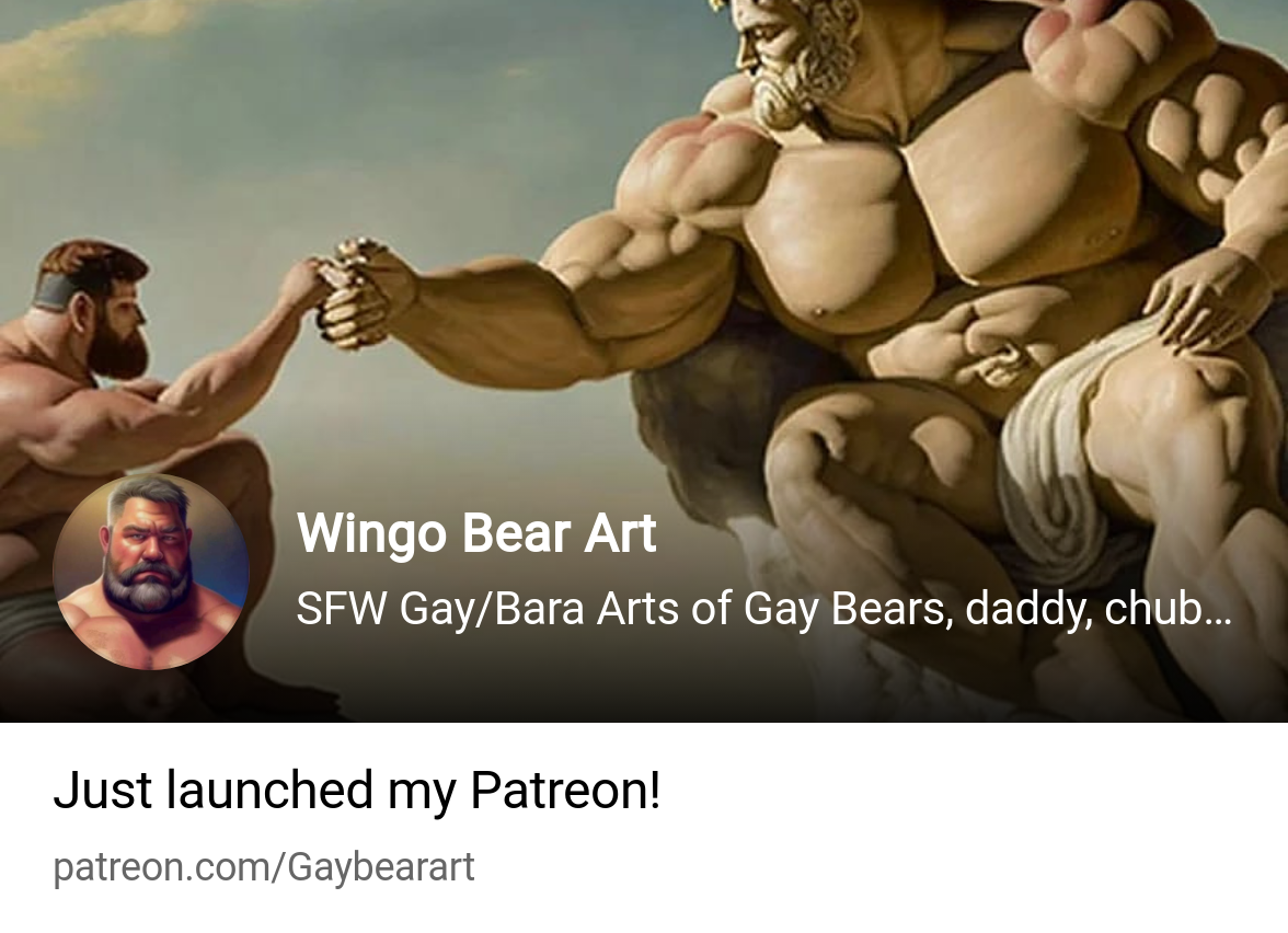 Wingo Bear Art | SFW Gay/Bara Arts of Gay Bears, daddy, chubby and muscle  guys | Patreon