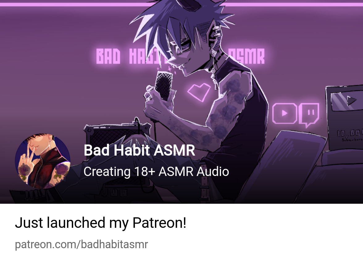 Bad Habit ASMR | Creating 18+ ASMR Audio | Patreon