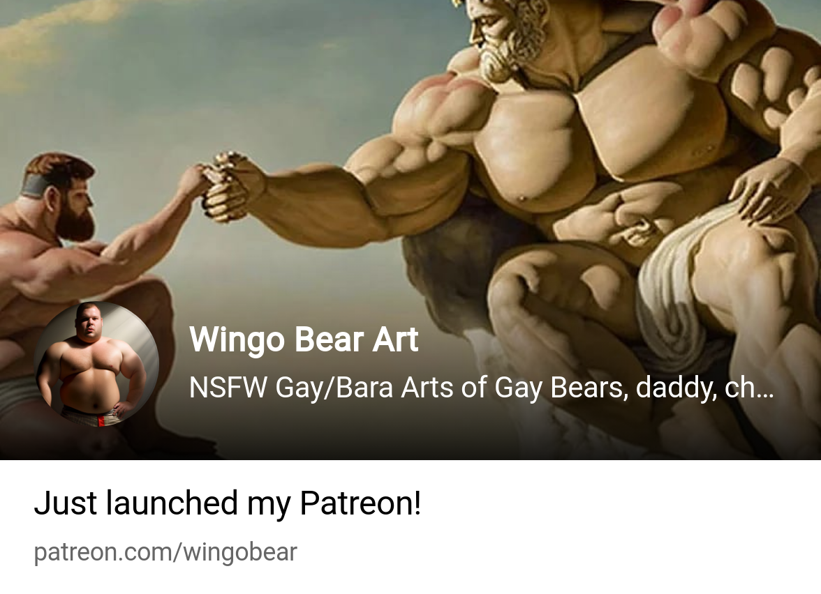 Wingo Bear Art | NSFW Gay/Bara Arts of Gay Bears, daddy, chub and muscle  guy | Patreon