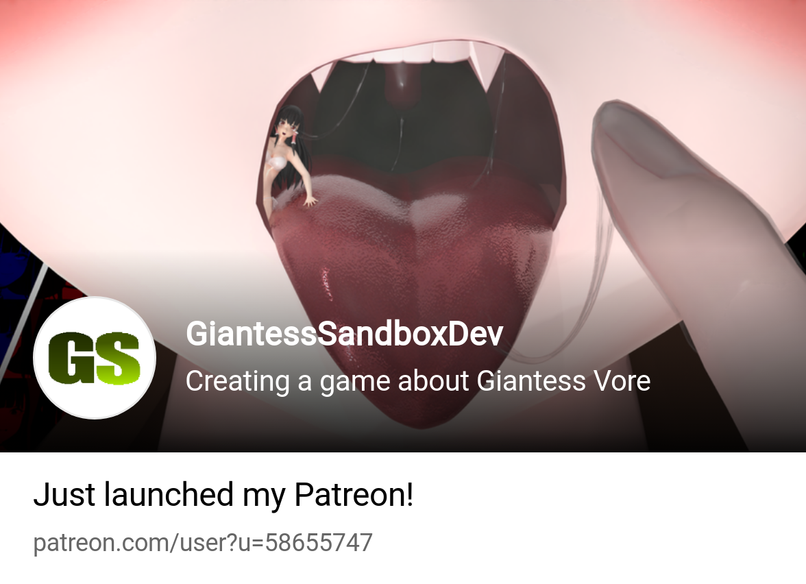 GiantessSandboxDev | Creating a game about Giantess Vore | Patreon