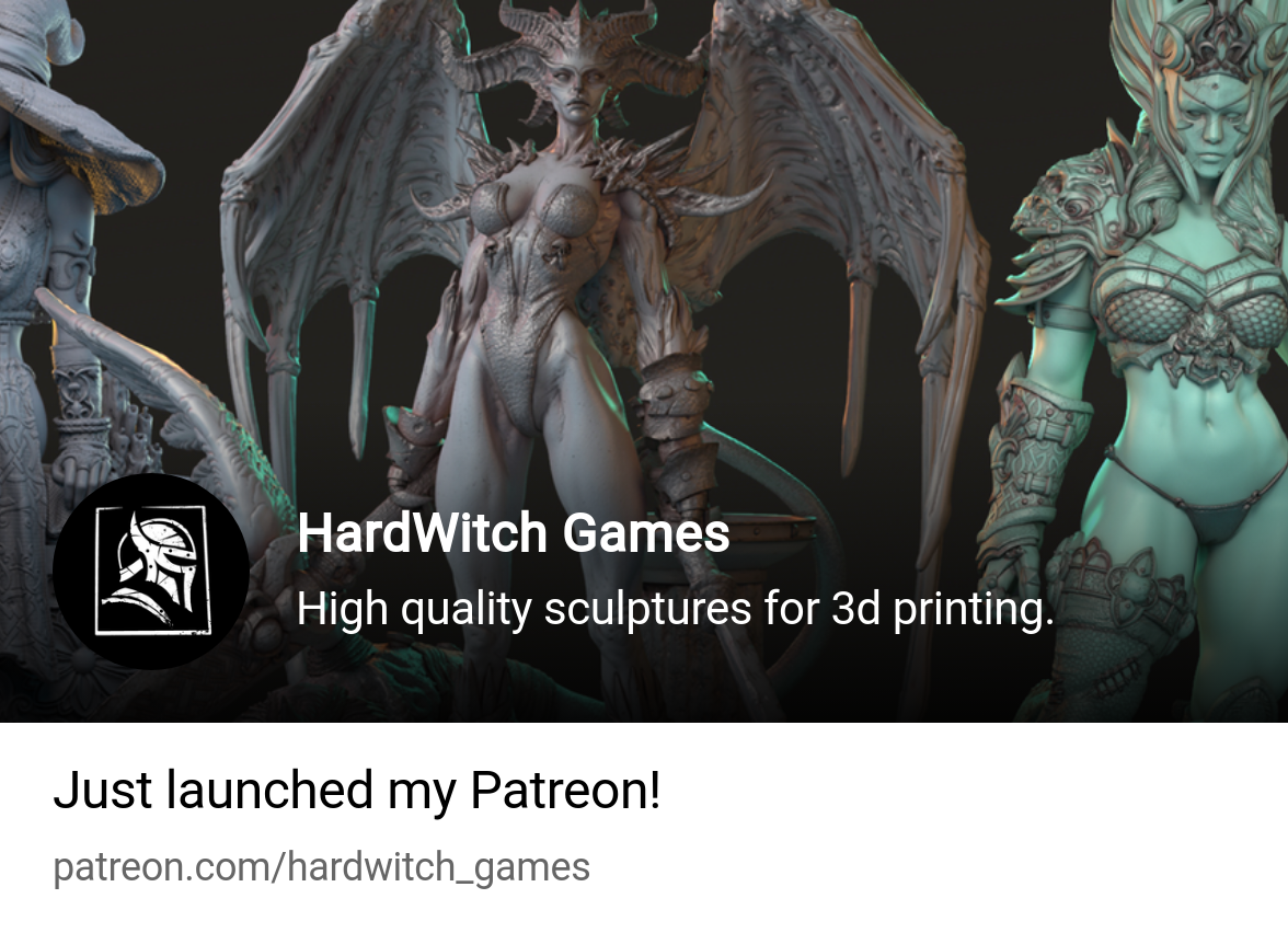 HardWitch Games | High quality sculptures for 3d printing. | Patreon