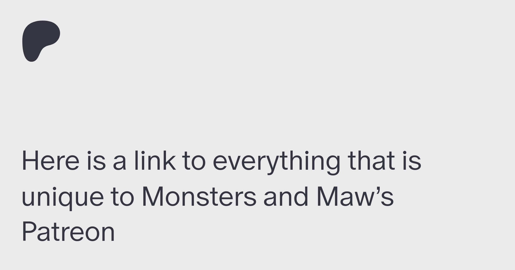 monsters maw s patreon masterlist monsters maw on patreon monsters maw s patreon masterlist