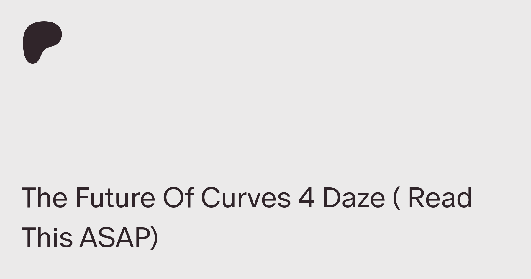 Curves 4 dazes