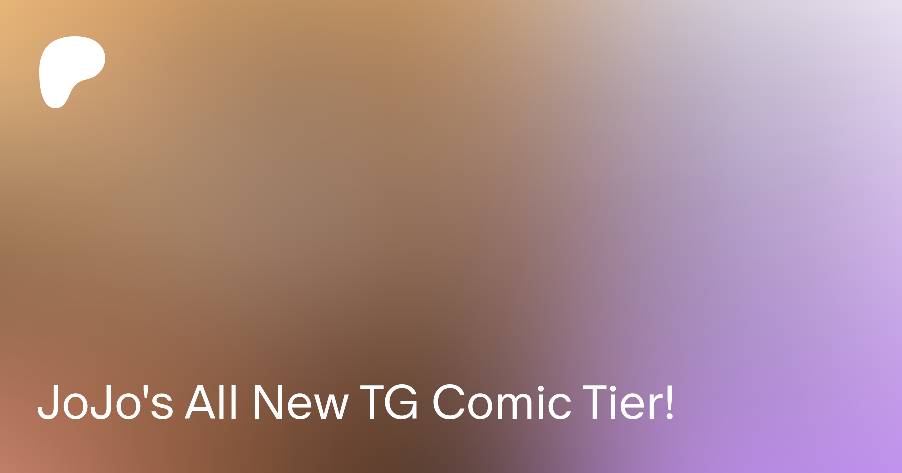 JoJo's All New TG Comic Tier! | Patreon
