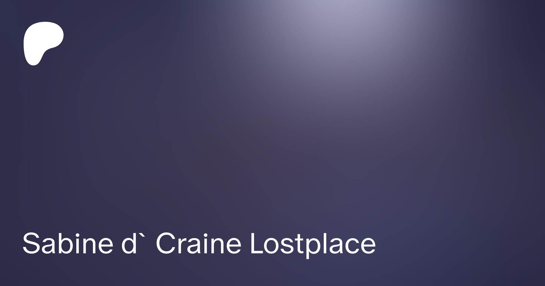 Sabine d`Craine Lostplace | Patreon