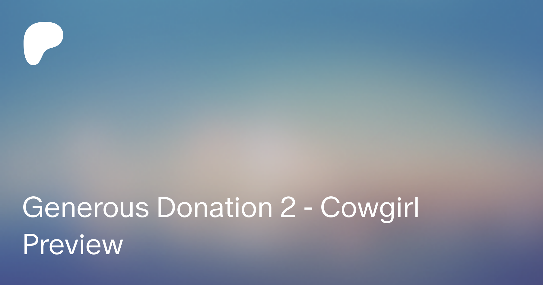 Generous donation 2