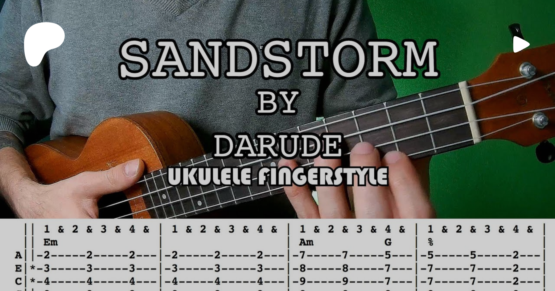 SANDSTORM by Darude Ukulele Fingerstyle with TABS | Profesor de Ukelele | Sebastian Pabon on Patreon