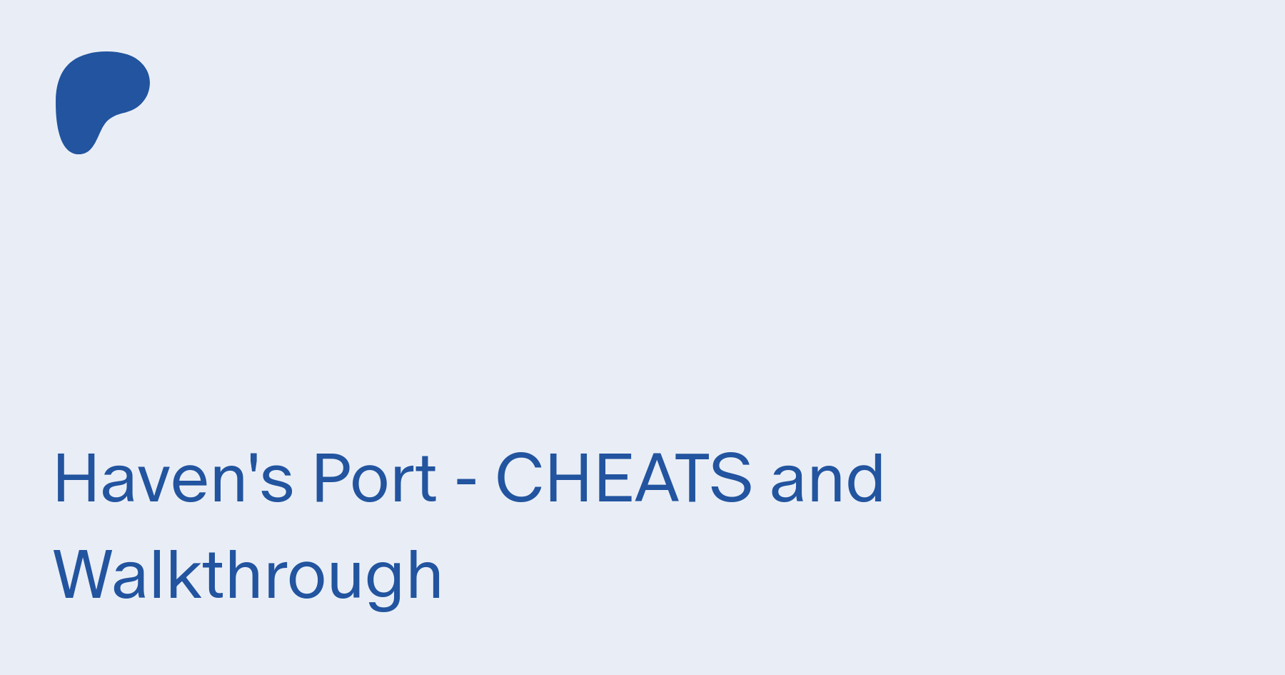 Haven's port cheats