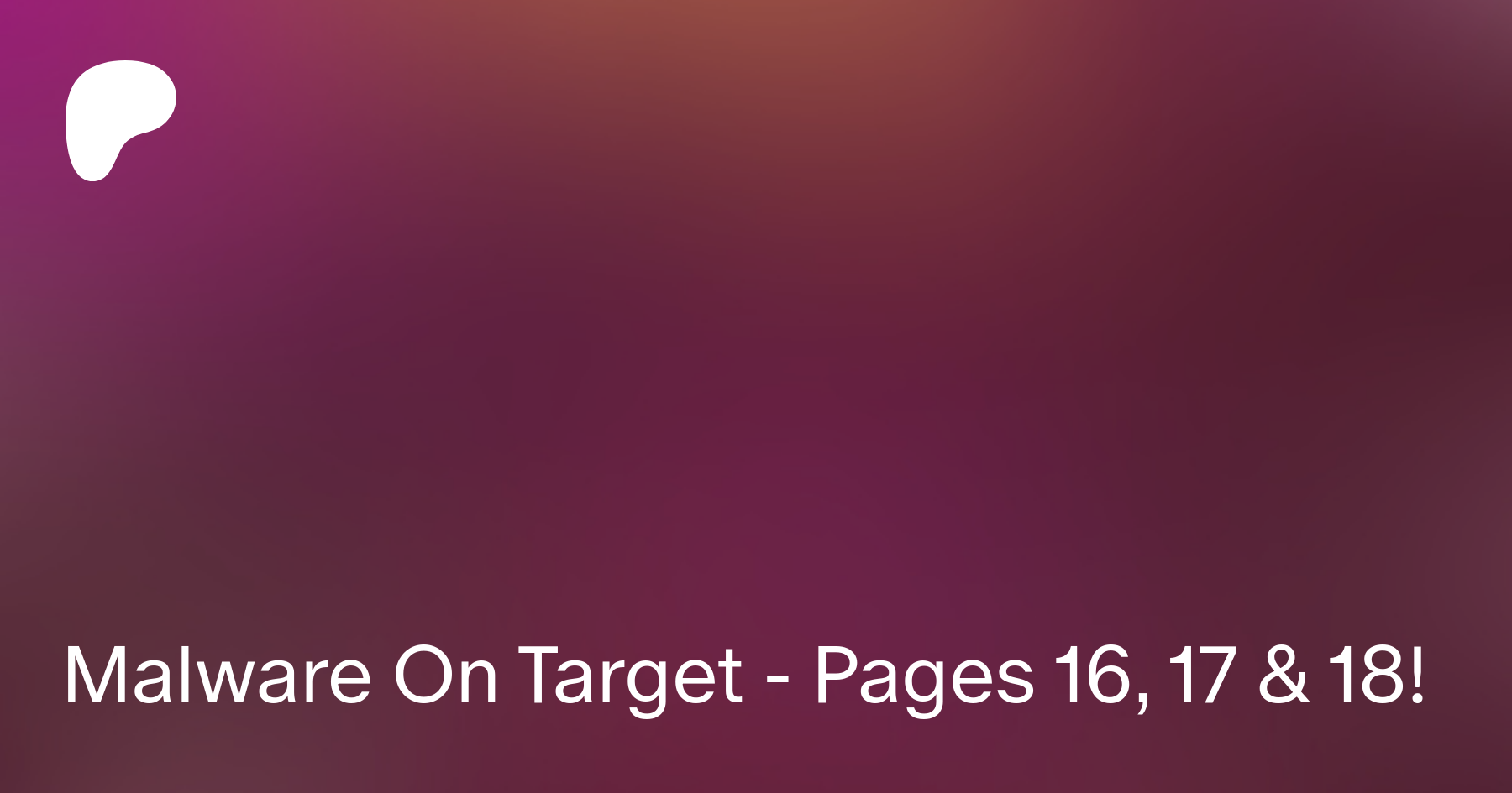 Malware on target full comic