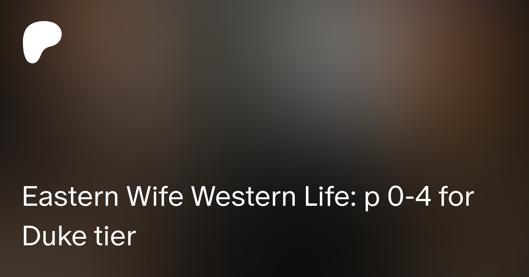 Eastern wife western life