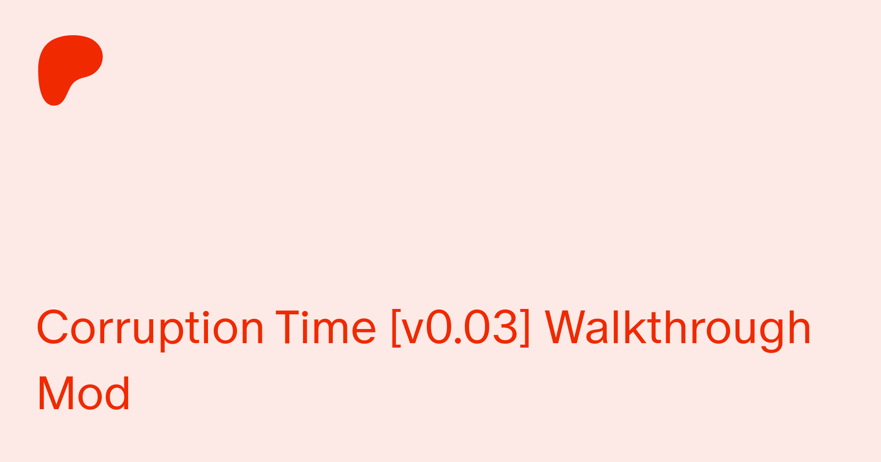 Corruption Time [v0.03] Walkthrough Mod | Patreon