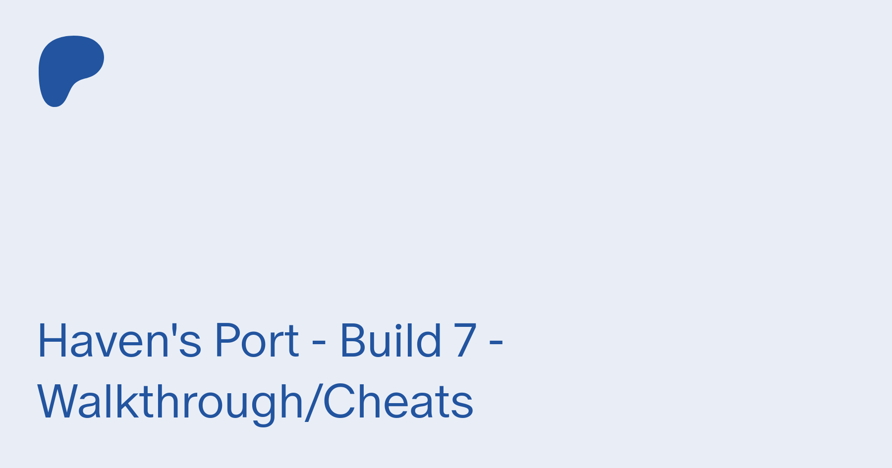 Haven's port cheats