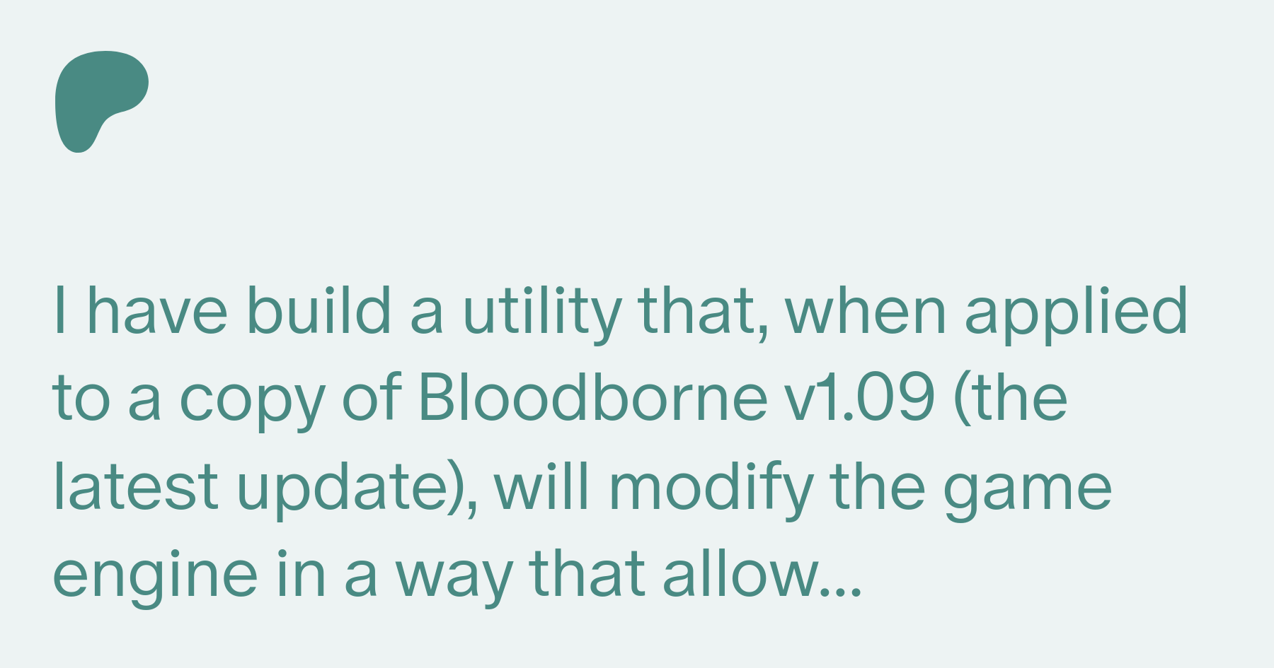 Bloodborne Gets a Custom 60 FPS Patch : r/gamernews