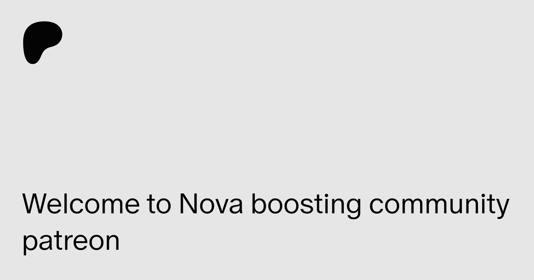 Welcome to Nova boosting community patreon