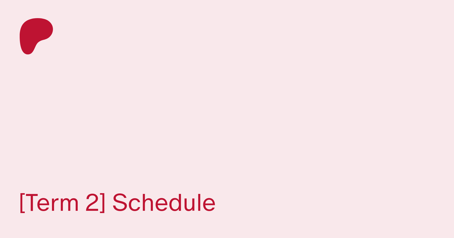 Term 2] Schedule | Patreon
