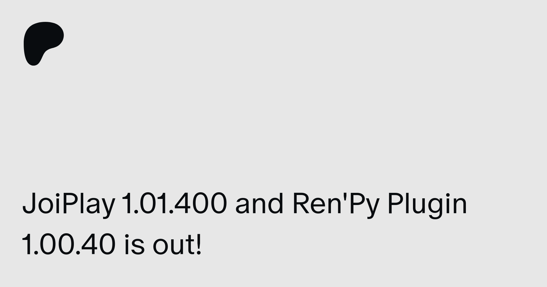 JoiPlay 1.01.400 and Ren'Py Plugin 1.00.40 is out! | Patreon