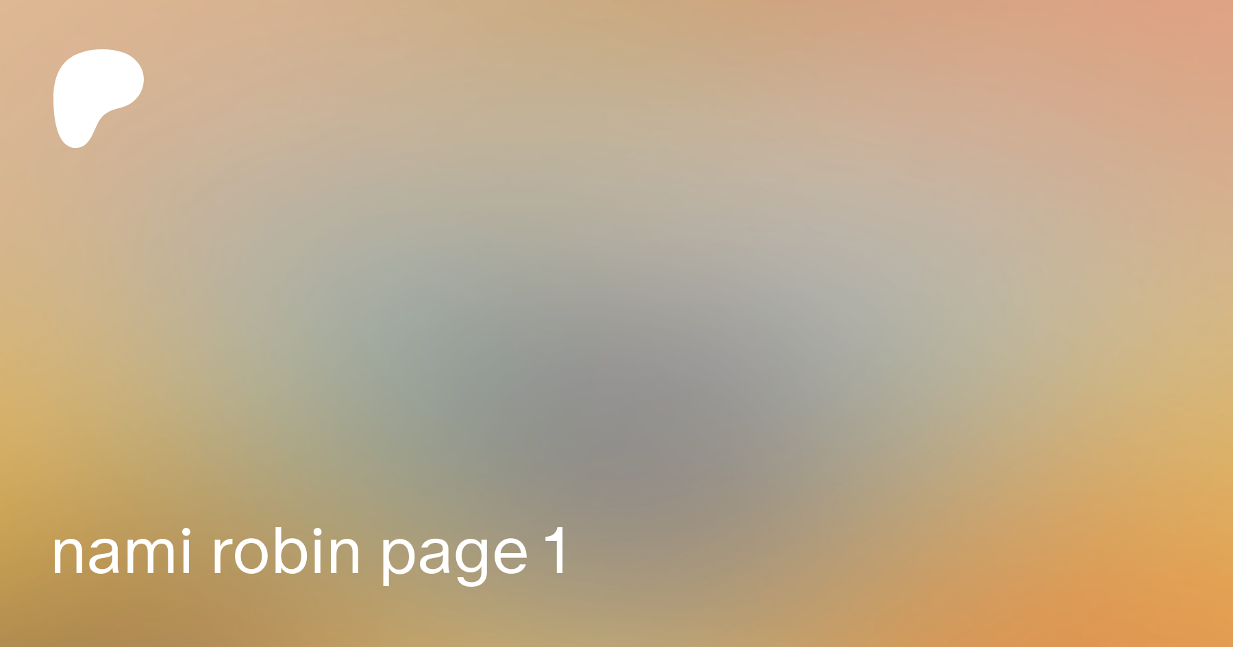 nami robin page 1 | Patreon