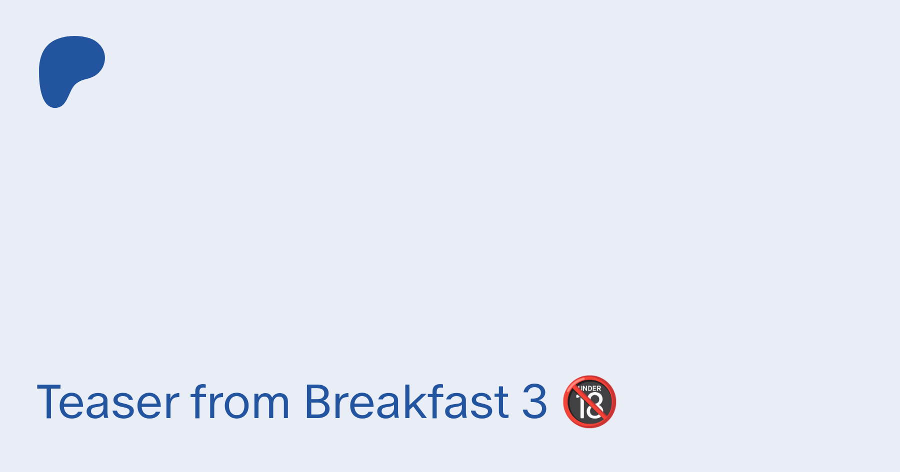 Teaser from Breakfast 3 🔞 | Patreon