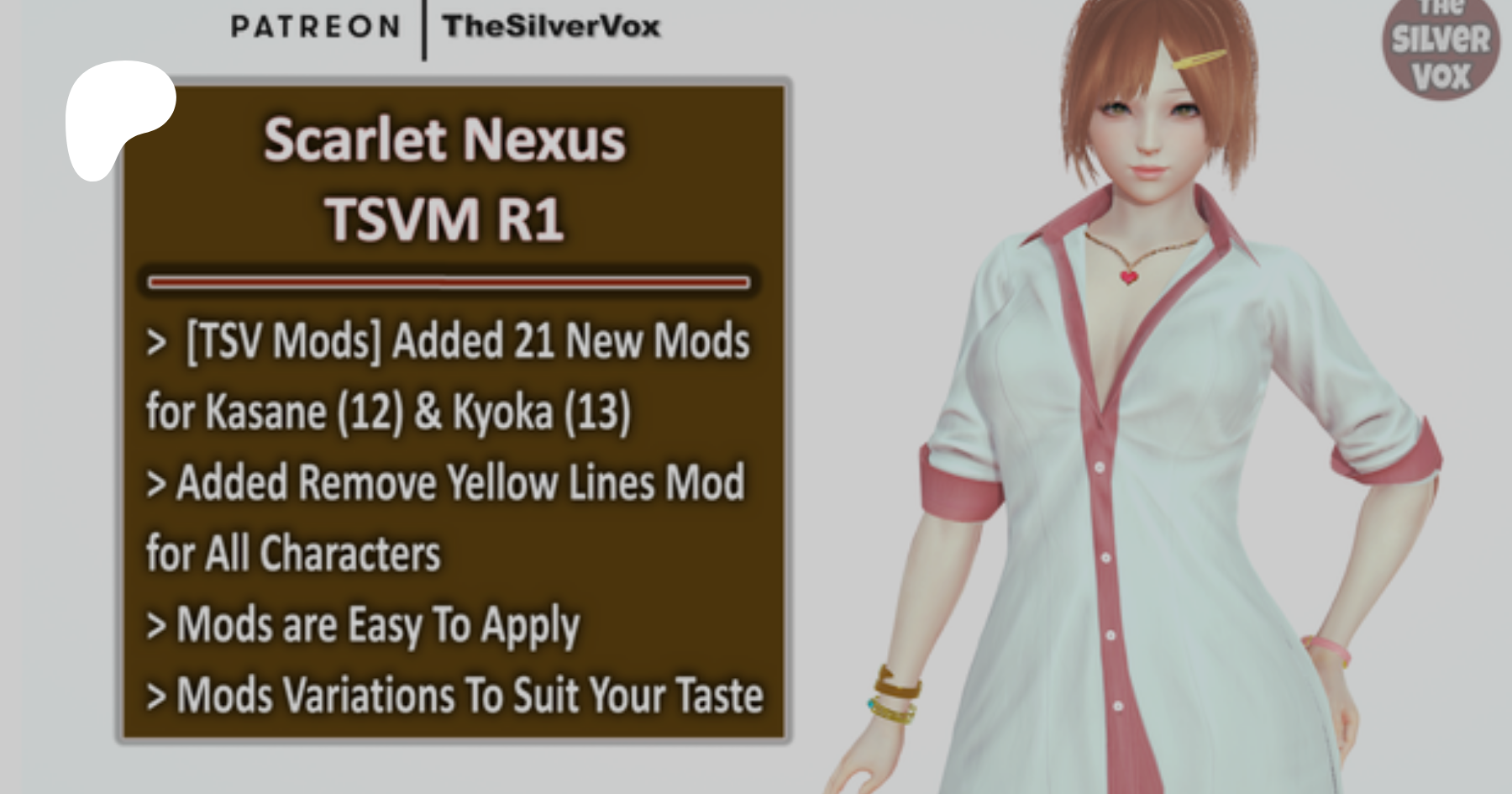 Kasane Outfit Tweaks at Scarlet Nexus Nexus - Mods and Community