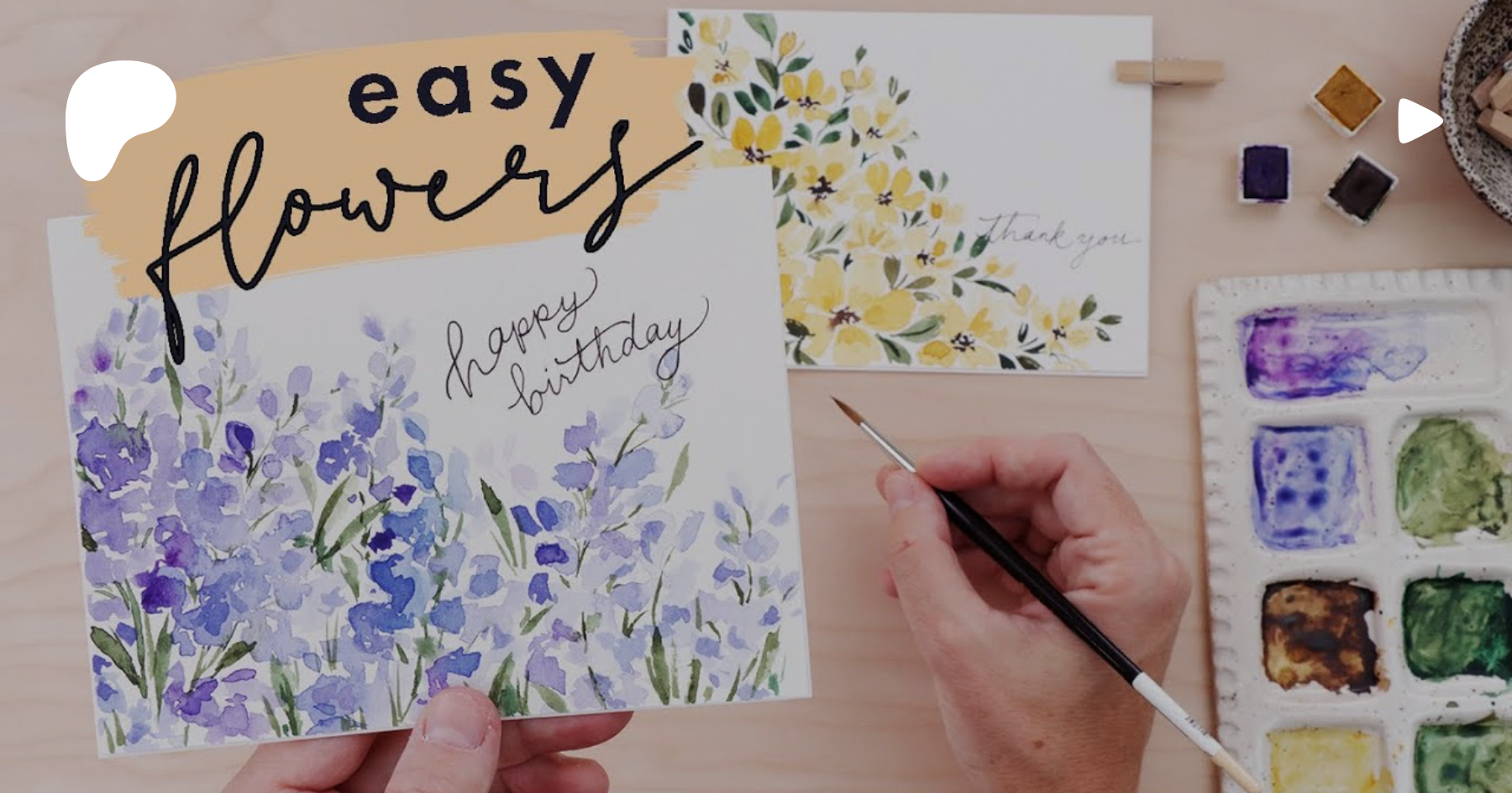 How To Paint Simple Watercolor Cards 