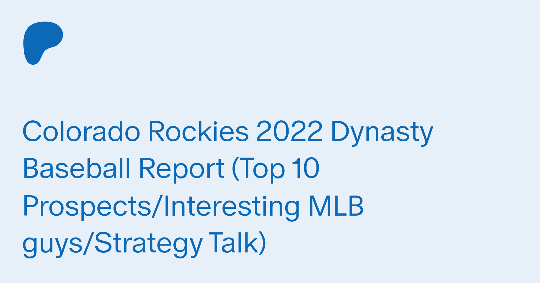 Posts about rockies on MLB Reports