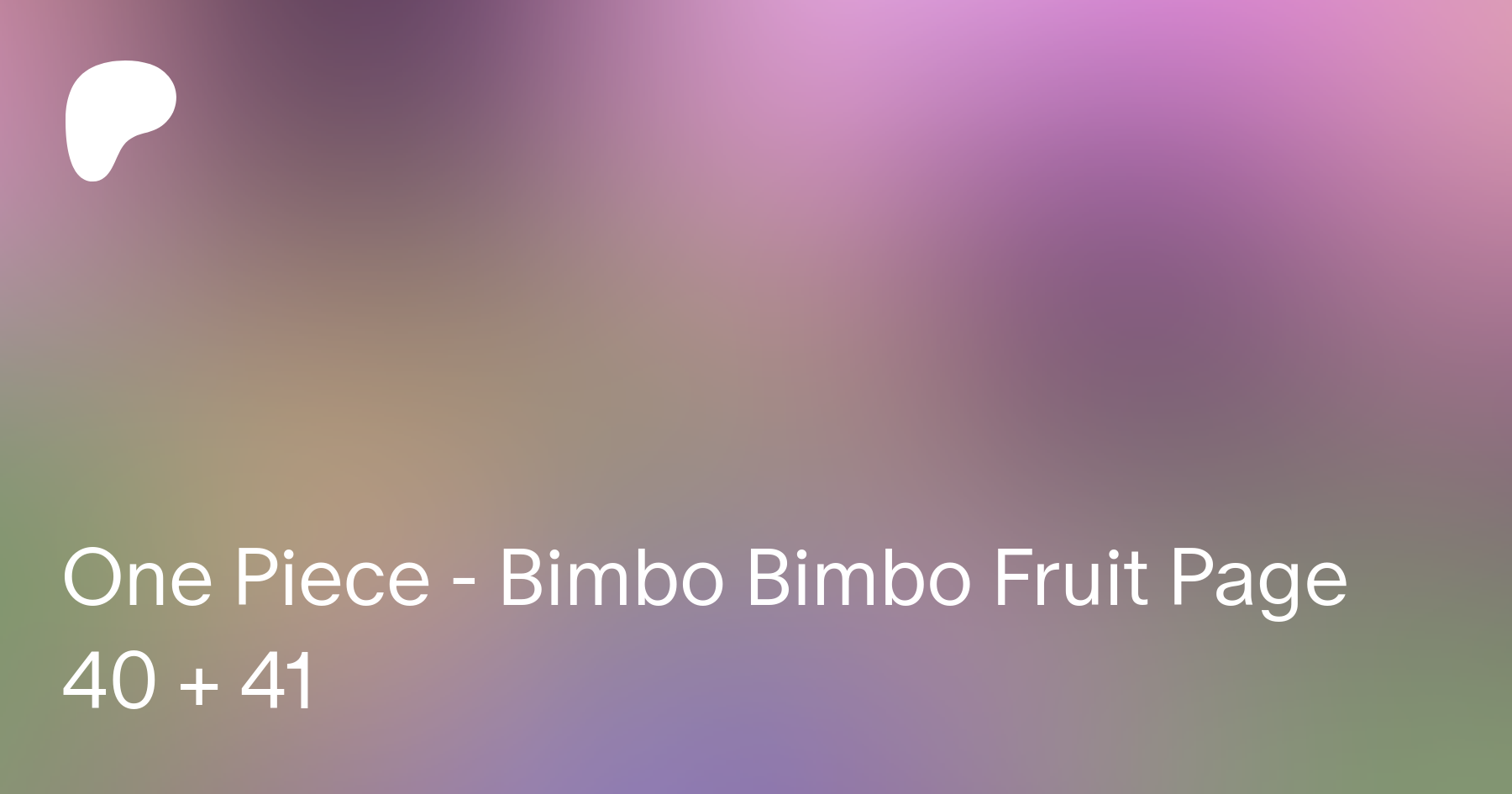 One piece - bimbo bimbo fruit tg