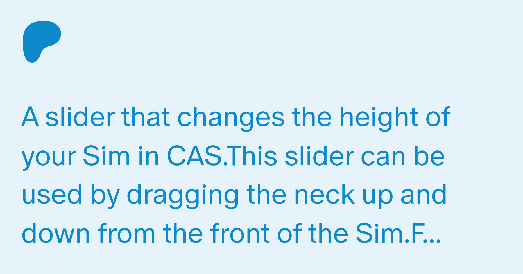 Sim Height Slider (Updated June 2022) | Luumia