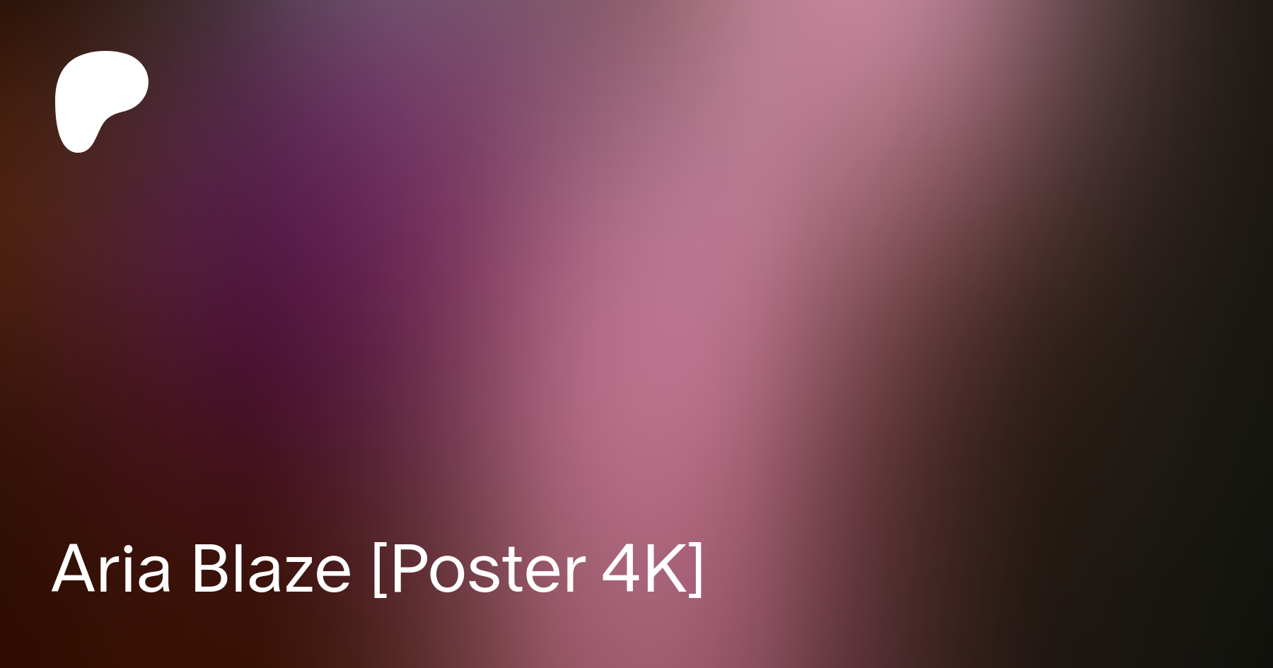 Aria Blaze [Poster 4K] | Patreon