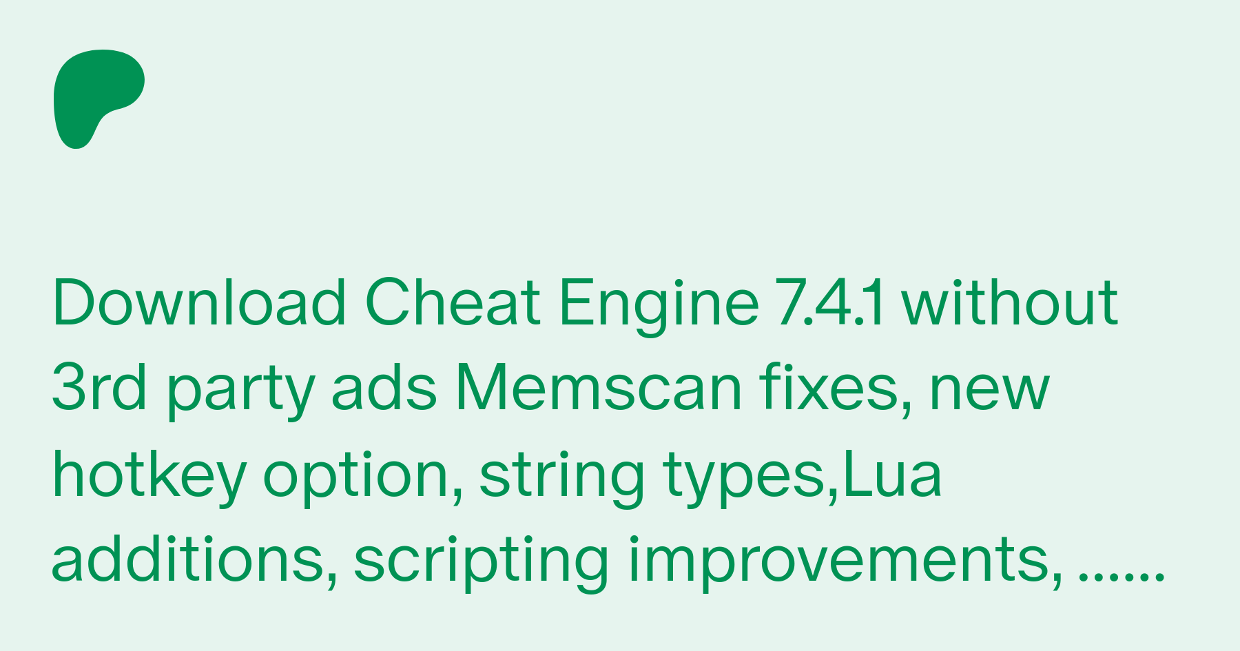 Cheat Engine download