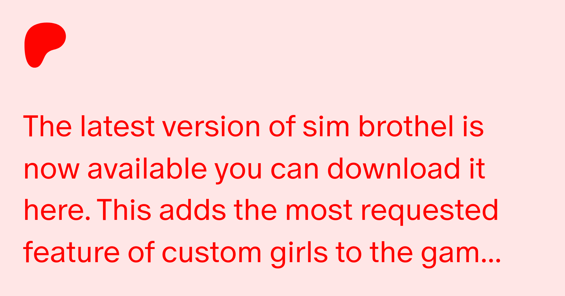 Sim Brothel 1.0 Early release | Patreon