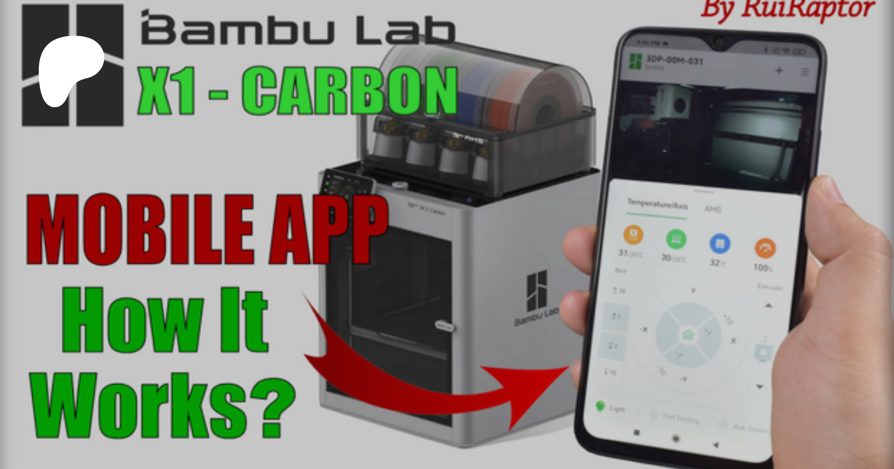 BAMBU HANDY - MOBILE APP To Control & Monitor The BAMBU LAB X1 / X1 CARBON  - All The Details