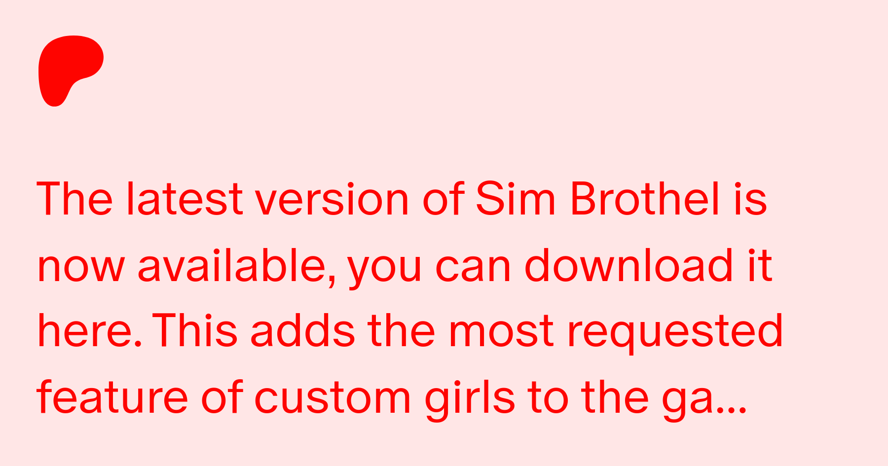 Sim Brothel 1.0 Public release | Patreon