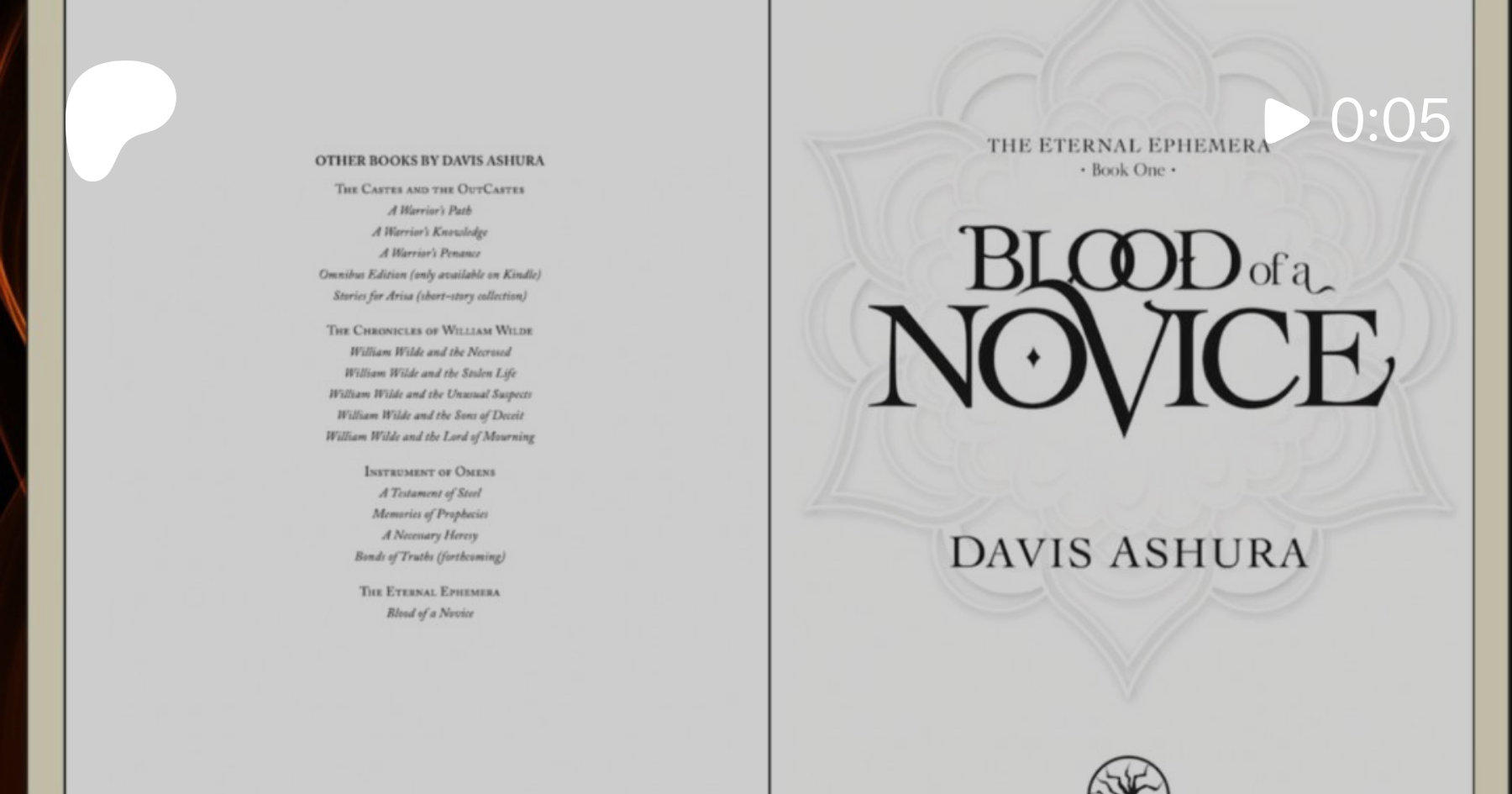 Blood of a Novice (The Eternal Ephemera, Book One) - Davis Ashura