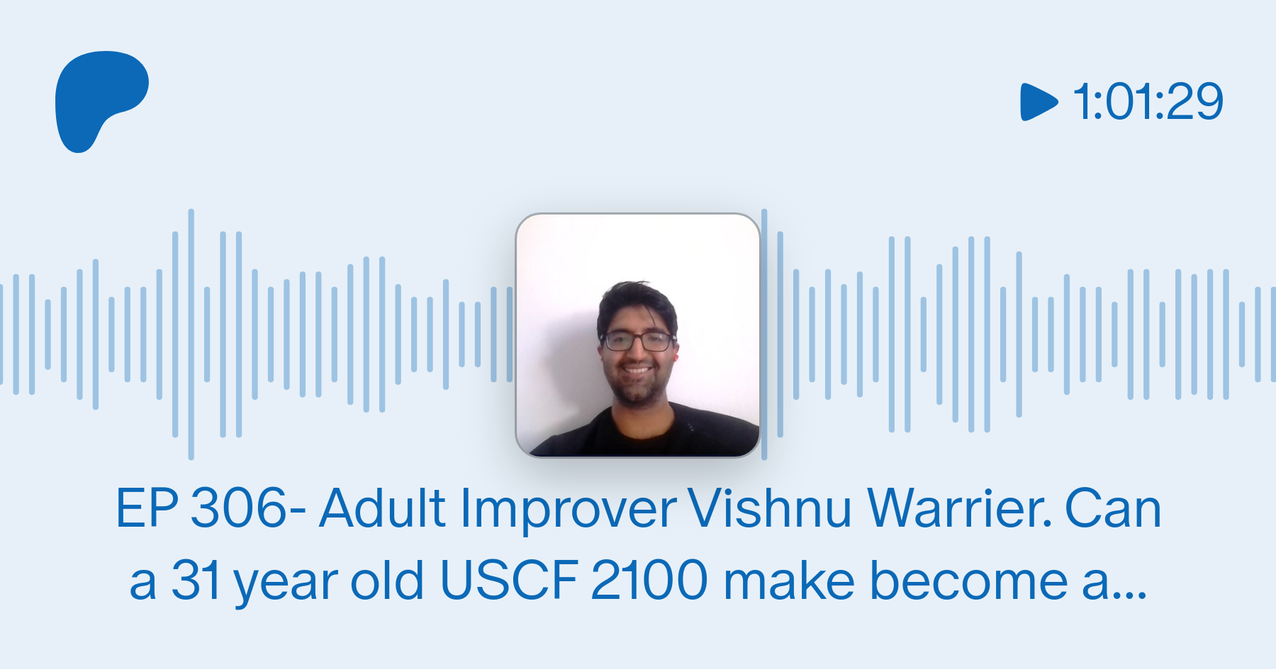 EP 306- Adult Improver Vishnu Warrier. Can a 31 year old USCF 2100 become a  GM? Vishnu wants to find out! — The Perpetual Chess Podcast