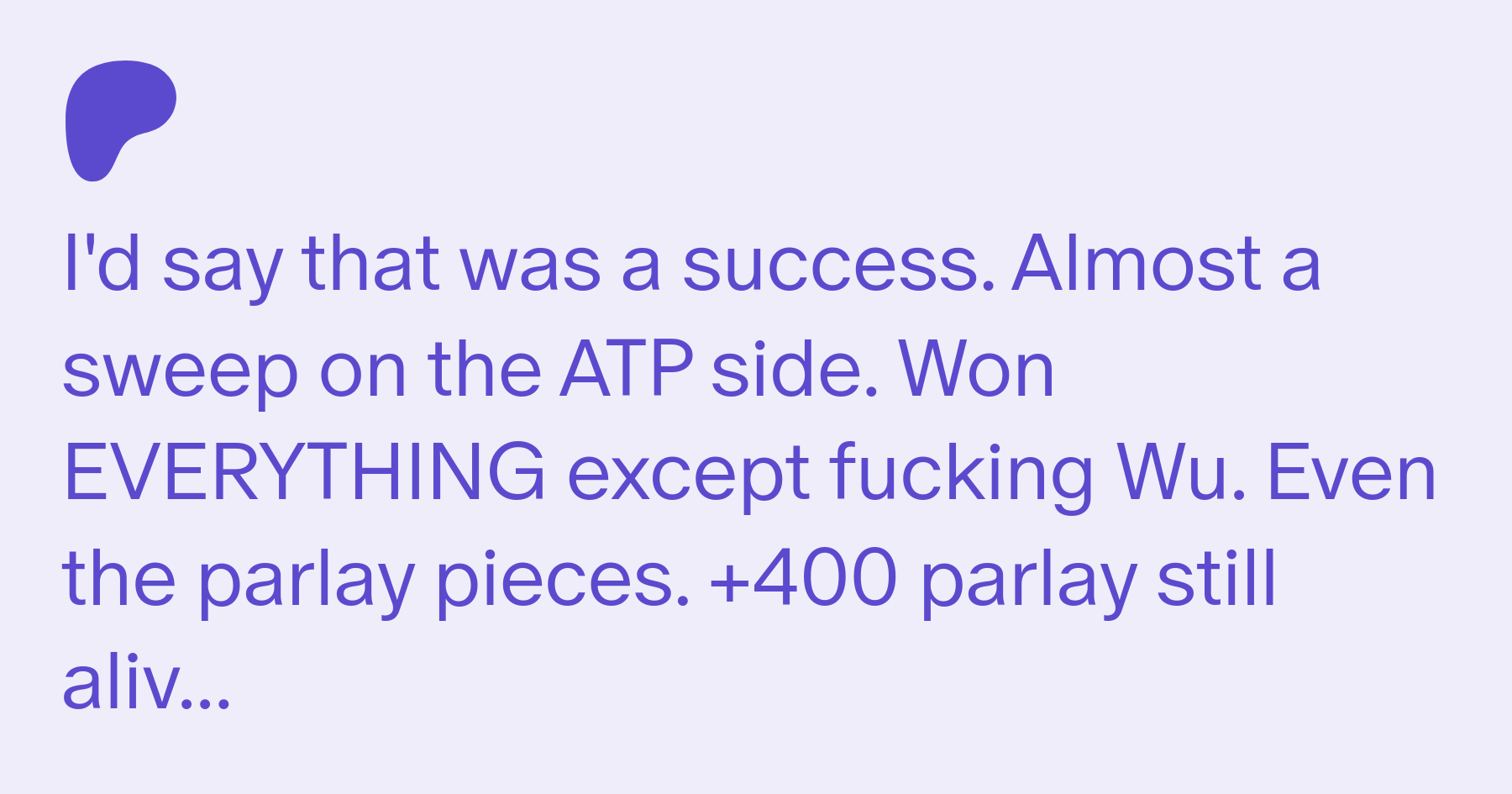 VIENNA OPEN SWEEP AND 11-3 OVR IN TENNIS PICKS ON MY PATREON!!🎾🤑🧹 :  r/Parlaykings