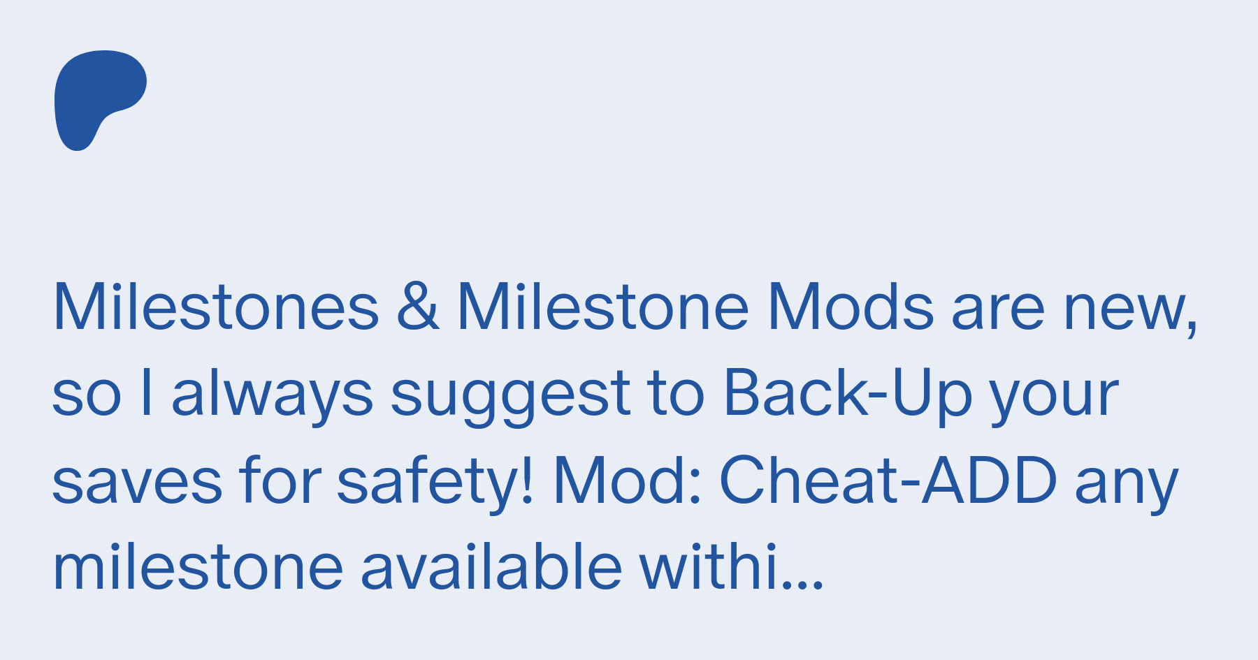 Milestone Cheats: Add / Remove Milestones + special cheats - The Sims 4 Mods  - CurseForge