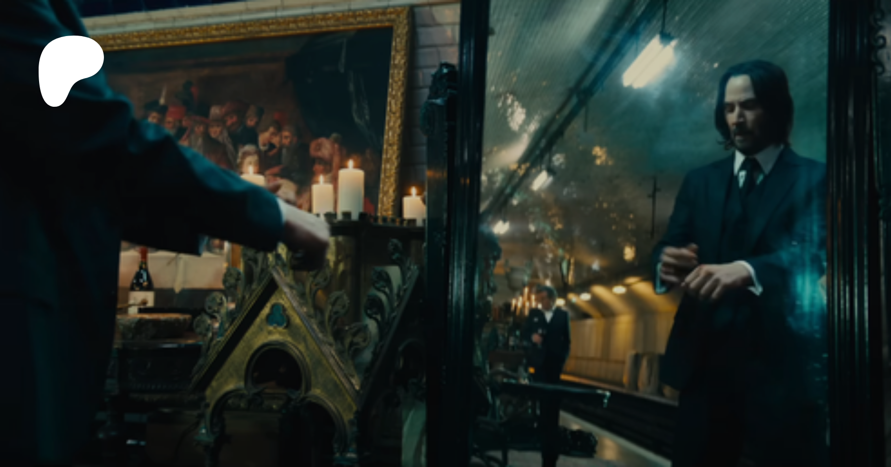 In John Wick (2023) a painting of the Feast of Herod references a