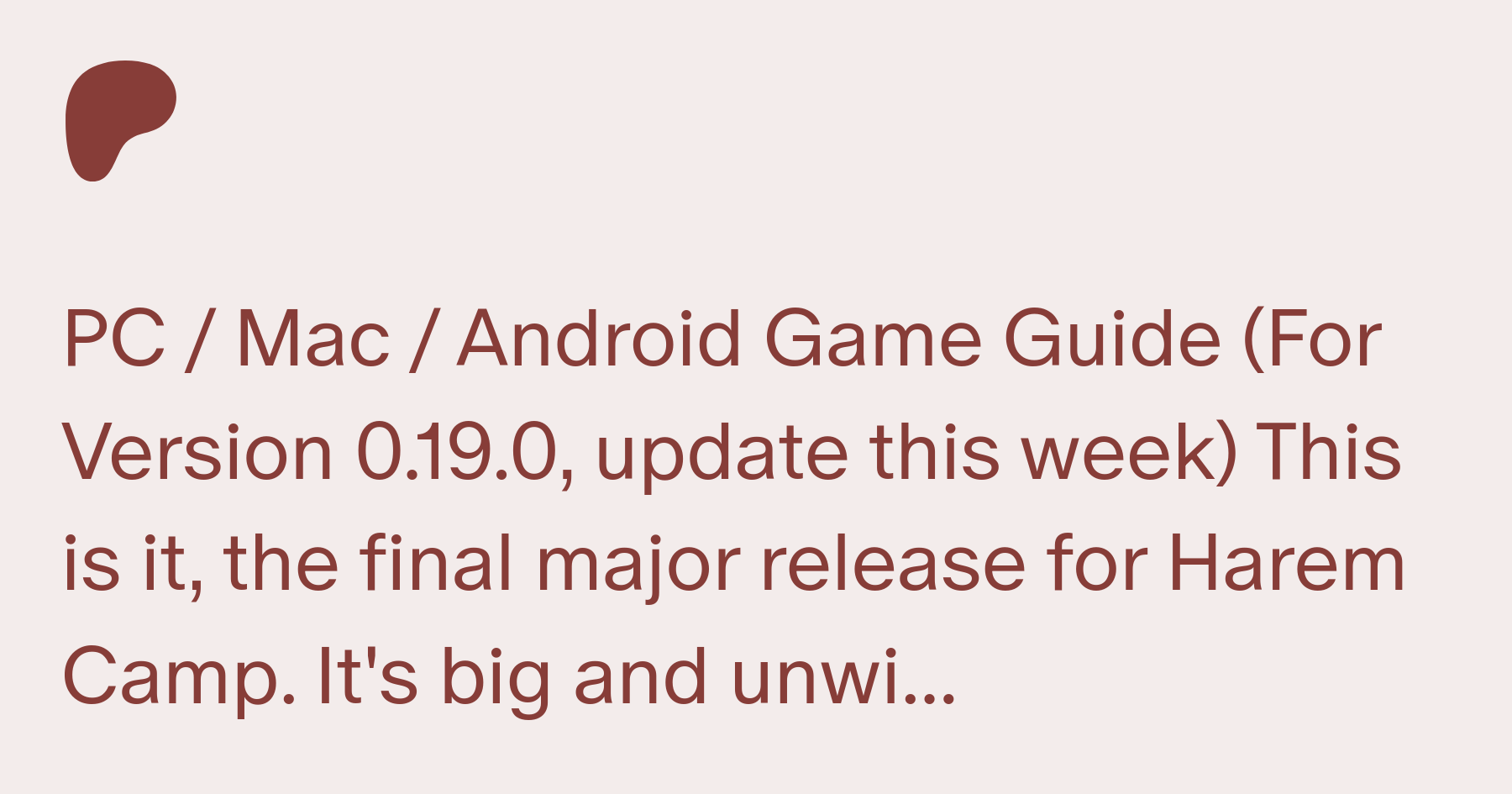 Harem Camp v1.0.0+Cheats | Patreon