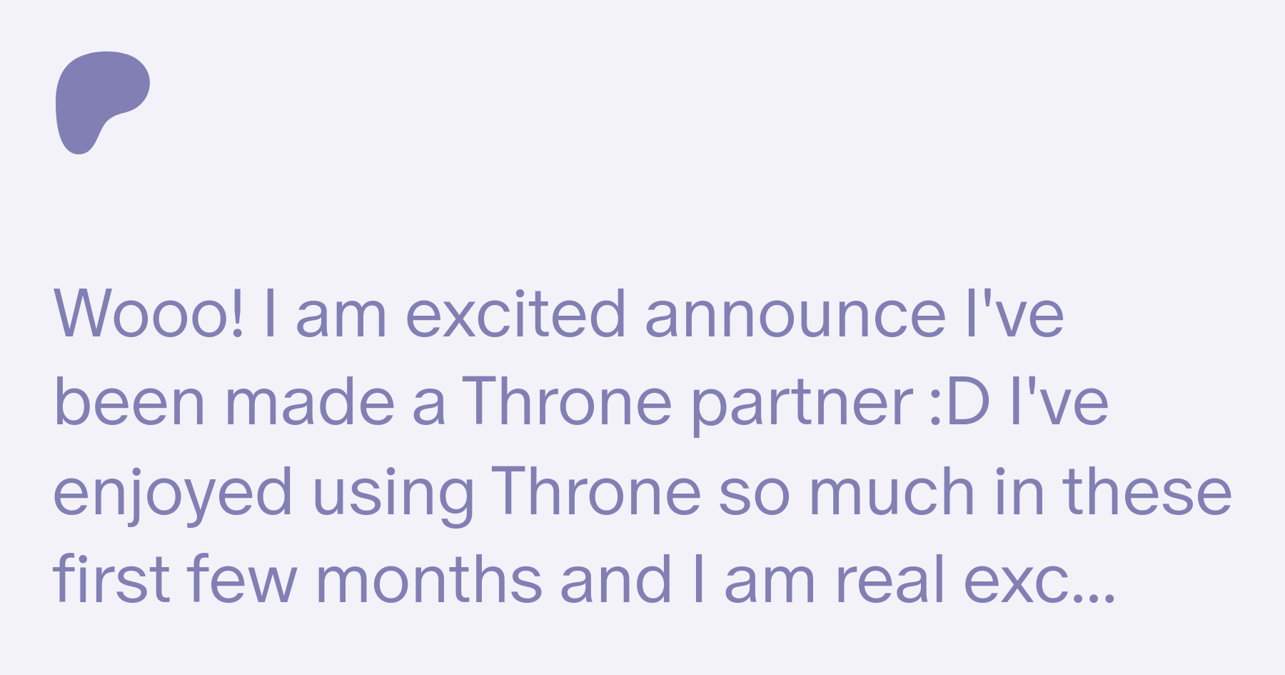 Throne Partnership!!