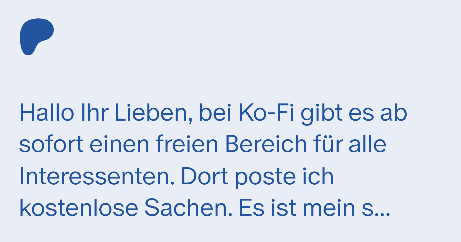 Bei Ko-Fi für alle frei zu lesen und zu schauen