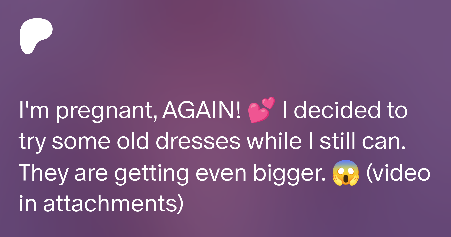 Im pregnant, AGAIN! 💕 I decided to try some old dresses while I still  can. They are getting even bigger. 😱 (video in attachments) | Patreon