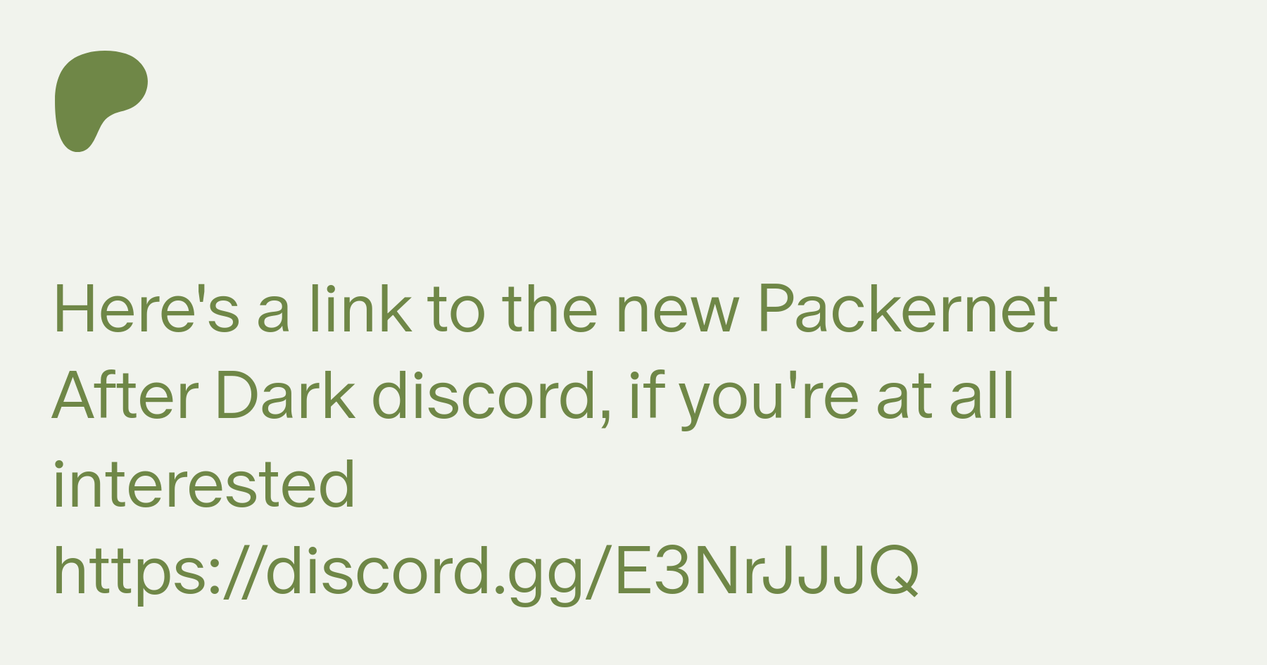 Packernet After Dark Discord