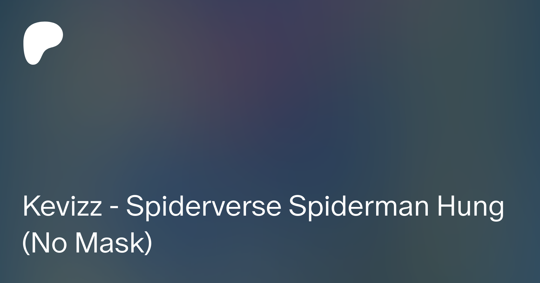 Kevizz - Spiderverse Spiderman Hung (No Mask) | Patreon